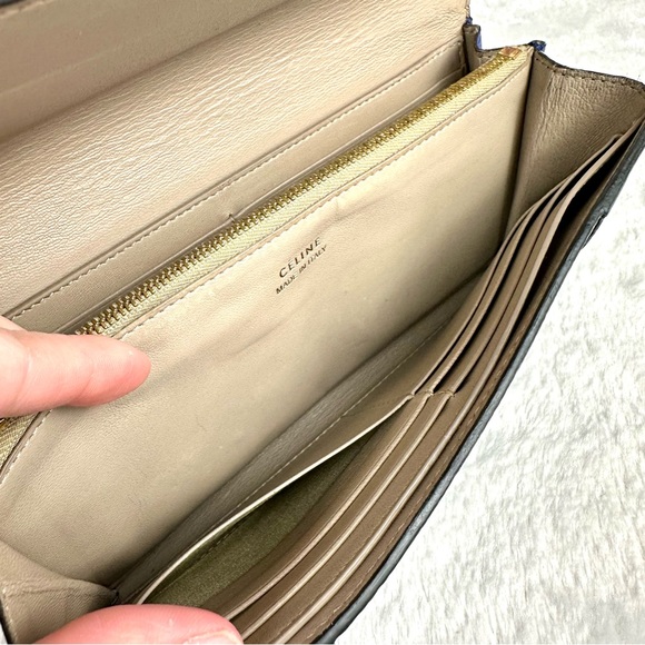 Celine Blue Leather Long Wallet - Picture 7 of 16